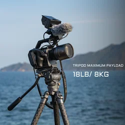 TILTA CT08 Tripod 75mm Cine Fluid Head with 2-Stage One Touch Carbon Fiber Tripod Legs (8KG)