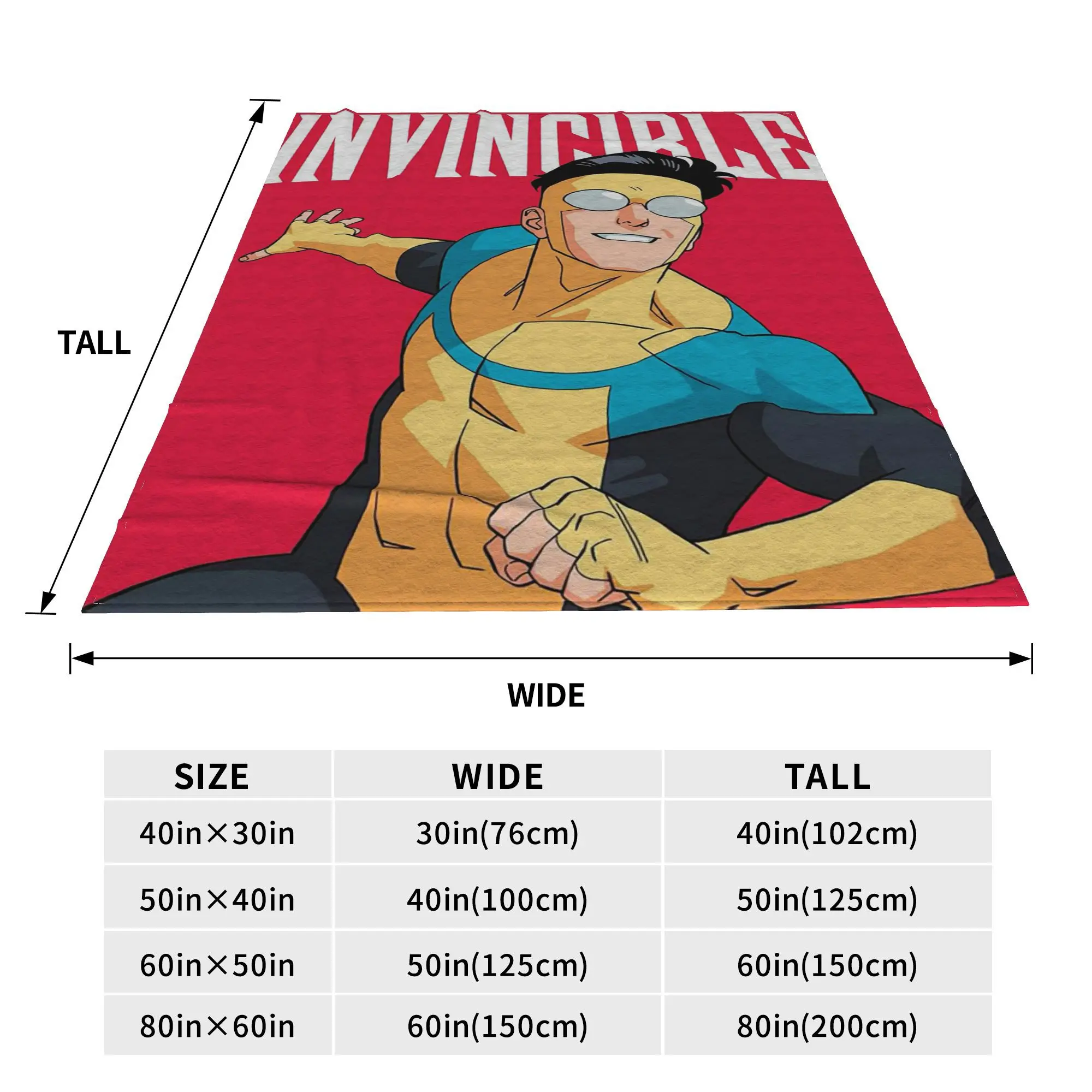 TV Series Invincible Mark Grayson Blanket Breathable Fleece Sofa Throw Blanket for Couch Bedding Office Throws Bedspread Quilt