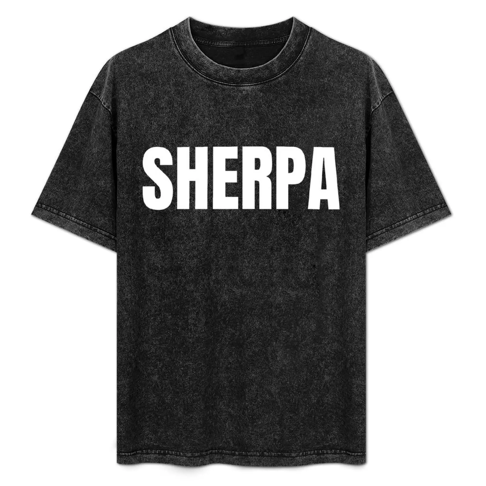 

SHERPA Text Based Philosophy Guide & Ethnic Group Quote Humor T-Shirt anime clothes blanks mens fashion