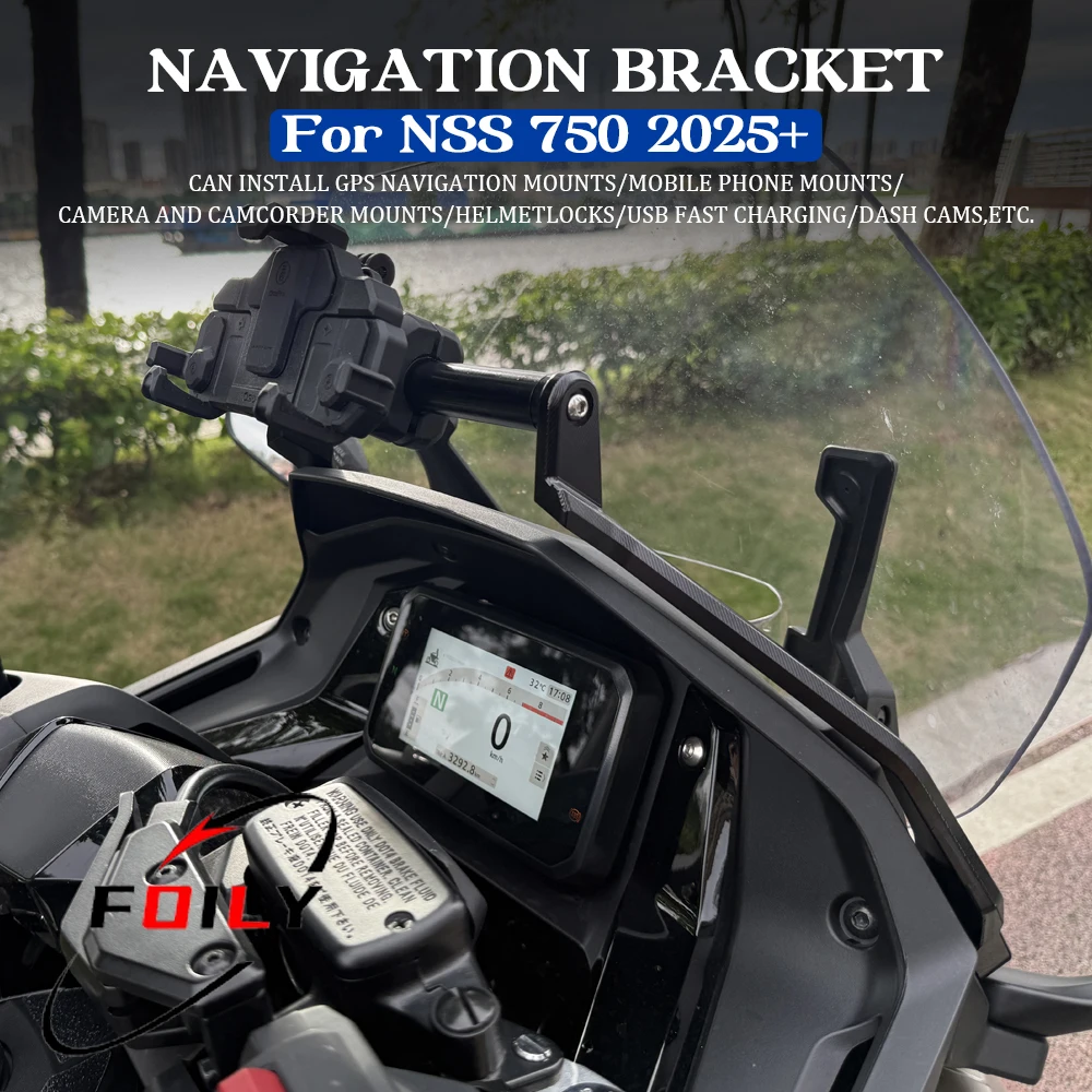 2025+ For FORZA 750 Motorcycle GPS Mount Bracket For Honda FORZA750 NSS 750 Supporto Expansion Mobile Phone Navigation Holder 2
