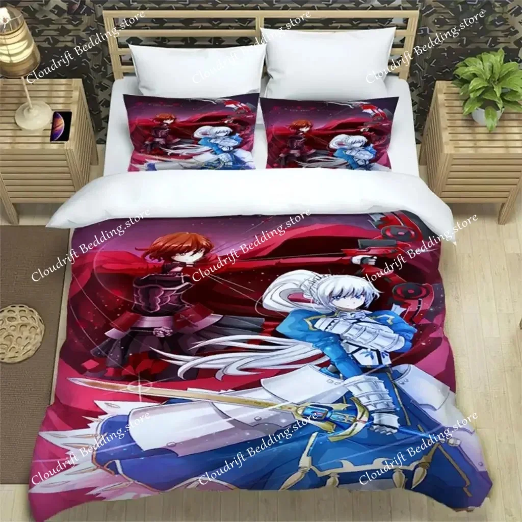 

Fate EXTRA Duvet Cover Pillowcase Tohsaka Rin Bedding Set Adult Children Bedroom Decoration Gift Single Double Large Size026