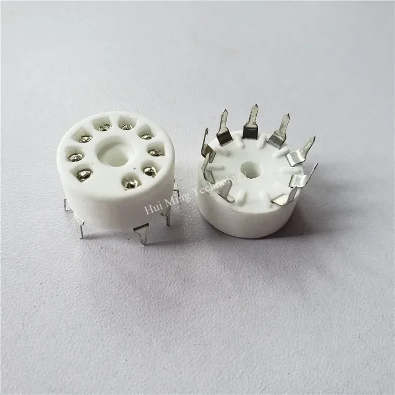 20pcs Ceramic Tube Socket Tube Holder Gzc9-A Small 9 Pin Outlet For 12AX7 12AU7 E88CC 6922 ECC83 6p14 6N2 Amplifier