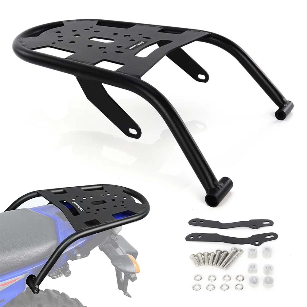 

Motorcycle Black Steel Rear Luggage Carrier Rack Fit For Yamaha XT250 XT 250 2008-2025 Cargo Rack Storage Top Case Support