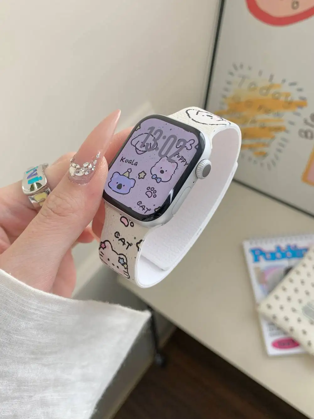 Neues magnetisches Cartoon-Armband Silikonschleife Correa für Apple Watch Band 38mm 40mm 41mm 42mm 44mm 45mm 46mm 49mm Armband