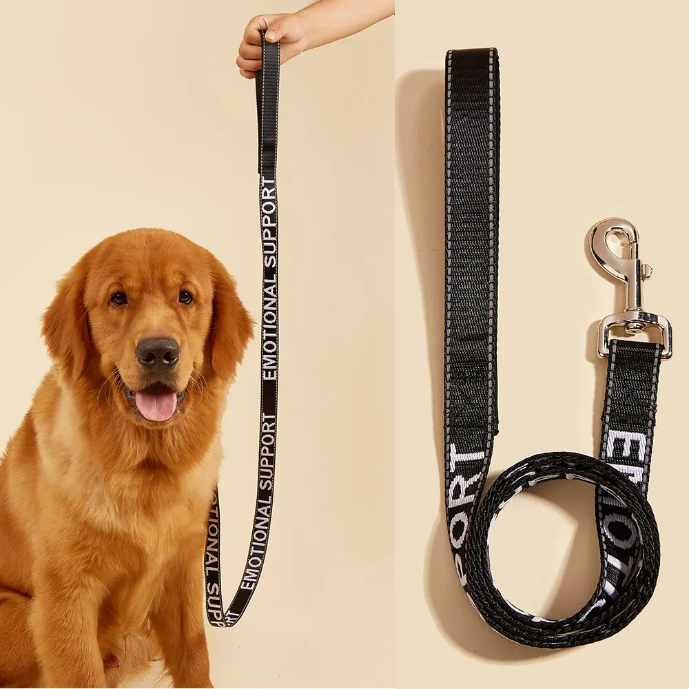 Small Pet Dogs and Cat Leashes Solid color Service Dog & Emotional Support Jacquard Leash Reflection Strong Pet Walking Training