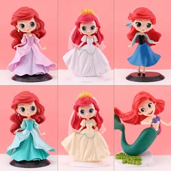 15cm Disney Princess The little mermaid Aurora Snow White Mulan Jasmine PVC Action Figure Doll Collection Model Toys