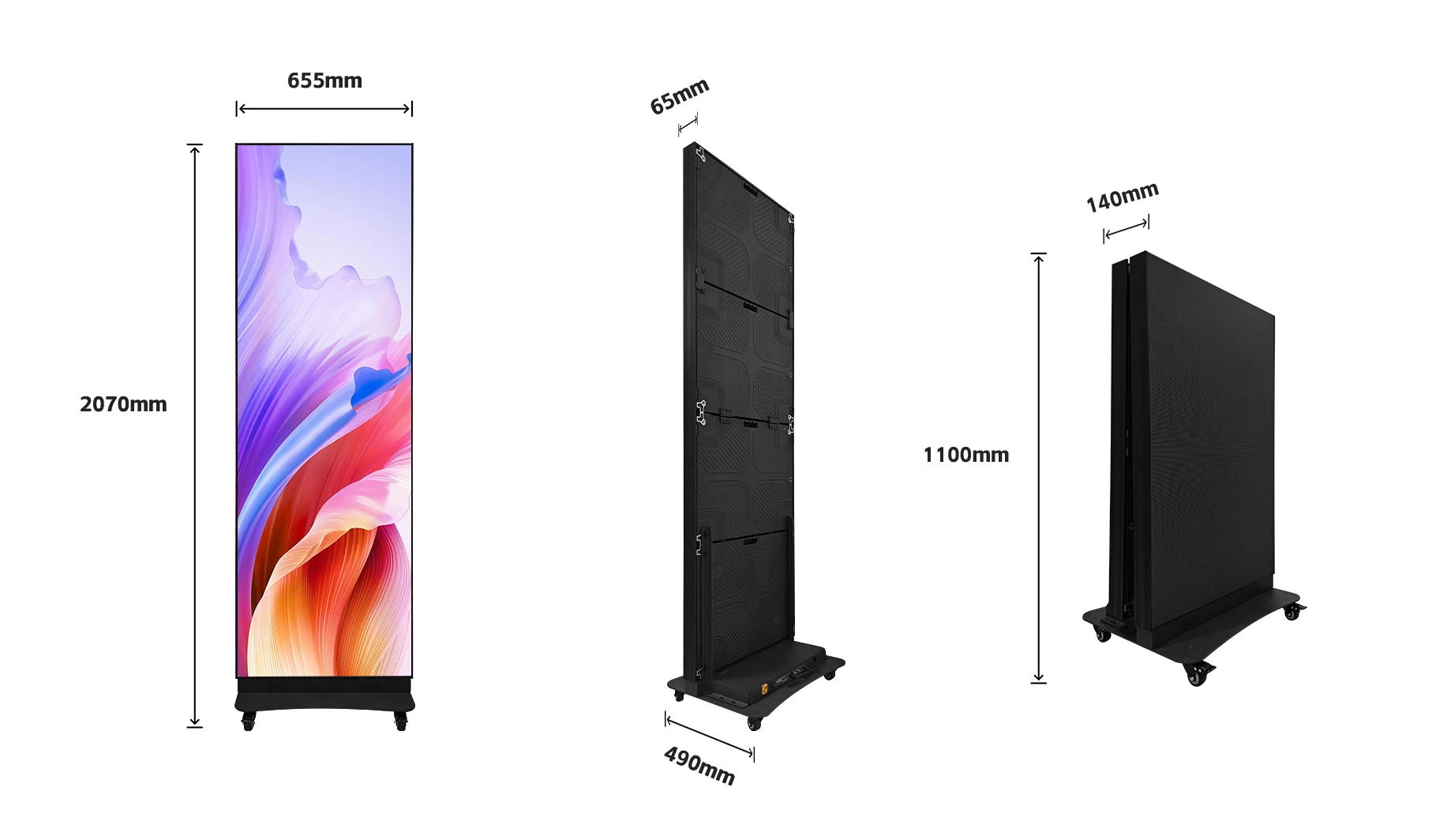 Muen Foldable LED Poster Screen Digital Commercial Indoor High Resolution Anti-glare Aluminum  Shopping Mall Visual Display