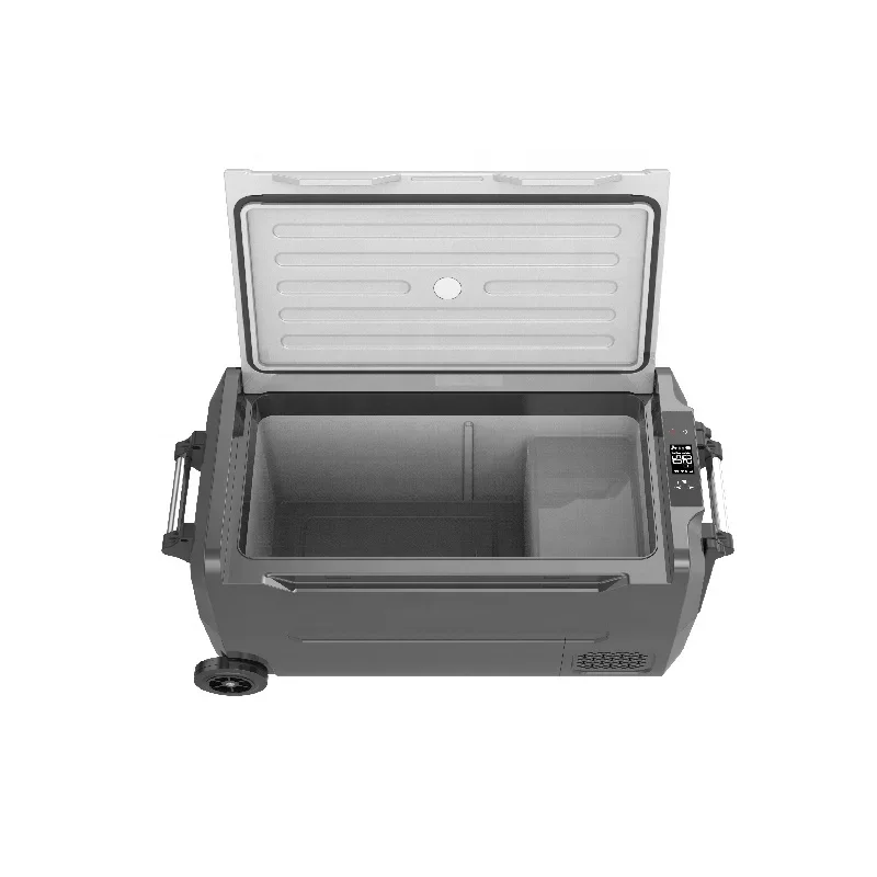 Portable Camping Cooler Freezer 12V Car Fridge With Wheels