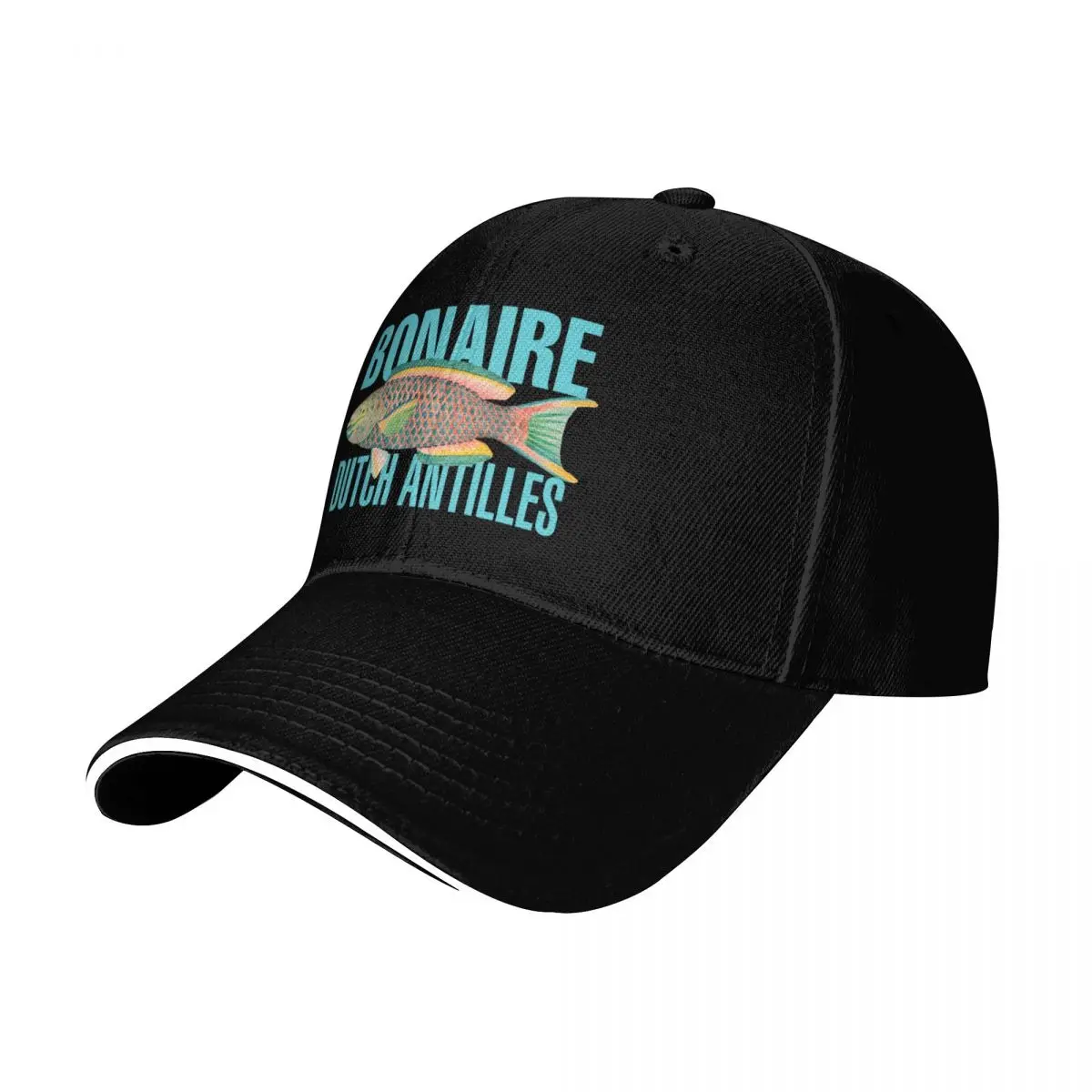 Bonaire Dutch Antilles Vintage Parrot Fish Design Baseball Cap Men Women Casual Summer Sport Sun Cap