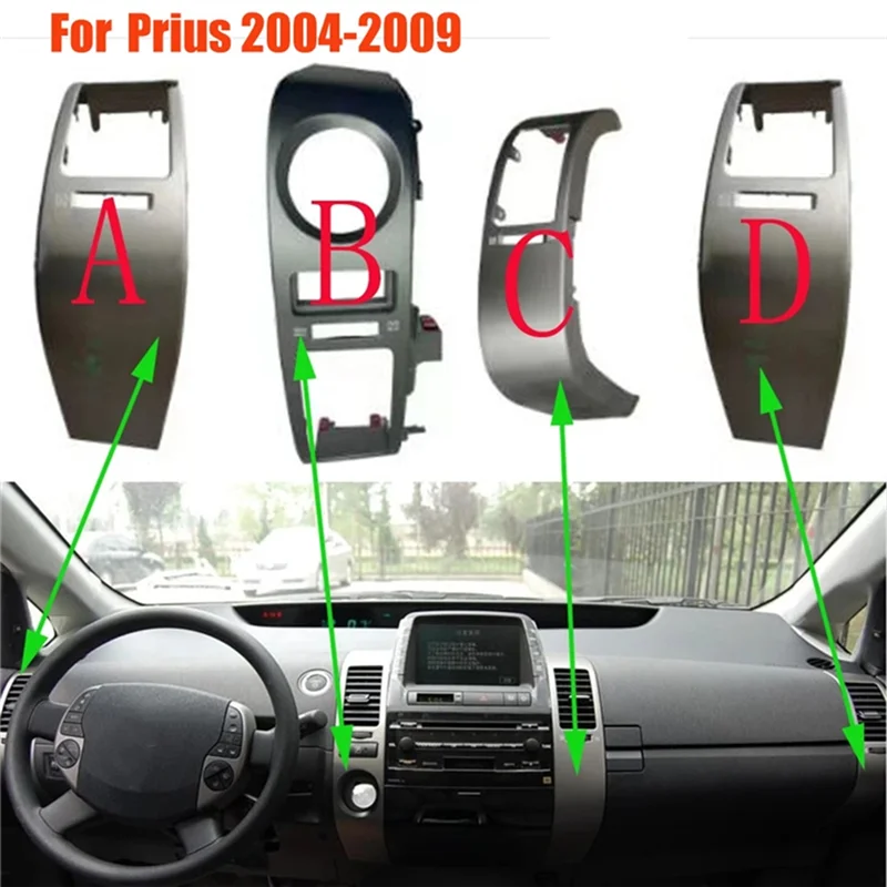 

Efficientt-LHD Car Air Conditioner Outlet Penal For Toyota Prius 2004-2009 Dashboard Air Vent Trim Chrome Frame 55680-47020