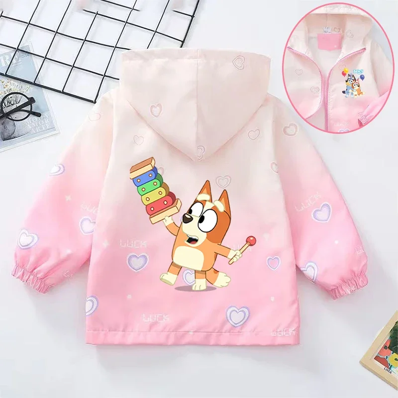 Blueys Bingo Chilli chaqueta niña primavera otoño ropa para niños bebé lindo dibujos animados a prueba de viento Casuals abrigos cumpleaños regalo de Navidad 2024 nuevo