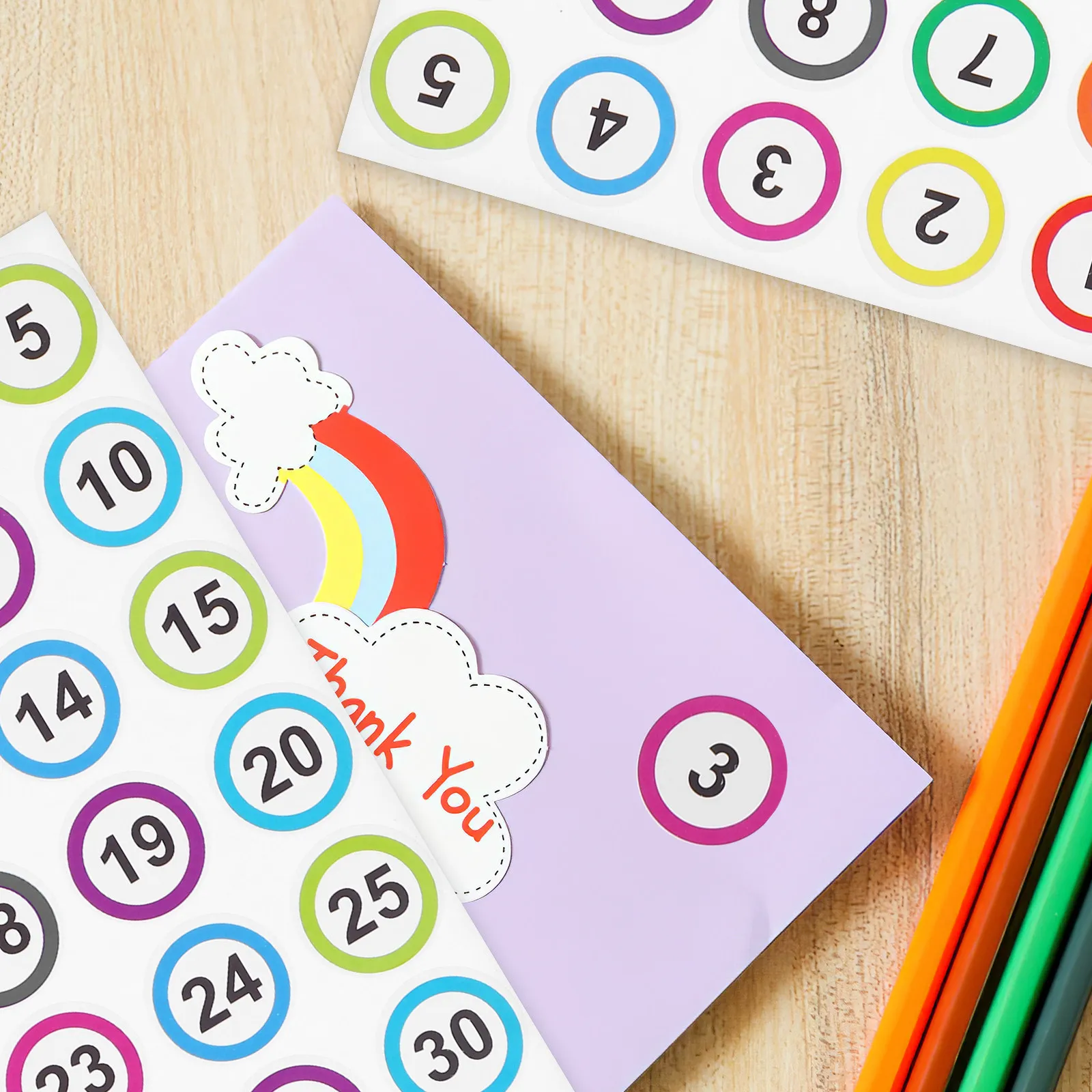 

50 Sheets Small Number Stickers 1-40 Easy Peel Adhesive Number Labels for Office School Home Use Organizing Classification