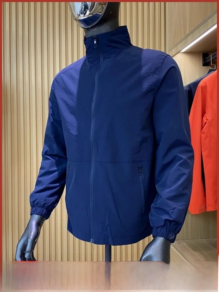 

Рекомендуемая мужская уличная спортивная тонкая куртка с дышащей подкладкой и воротником-стойкой, повседневная модная осенняя новинка для отдыха