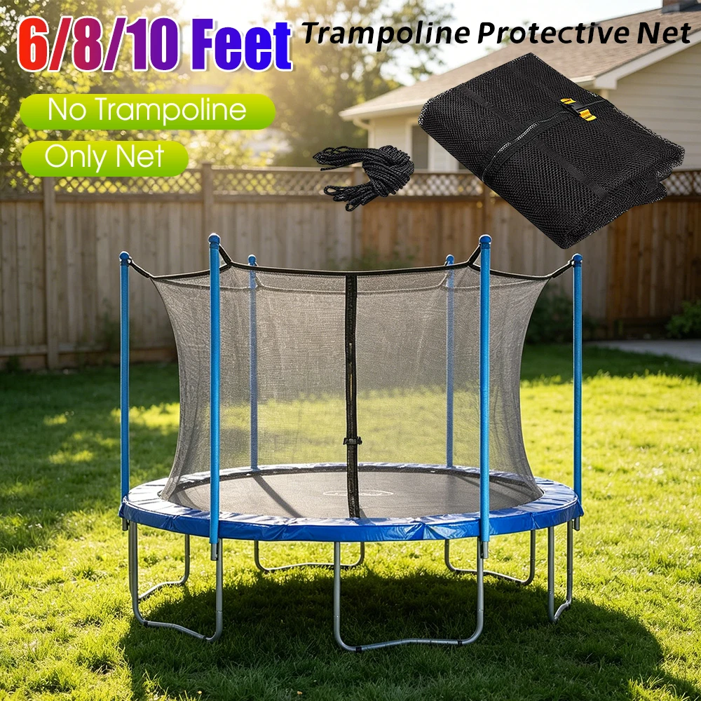 

6/8/10 Feet Trampoline Protective Net Nylon Trampoline Net Jumping Pad Safety Protection Guard Outdoor Trampoline Supplies