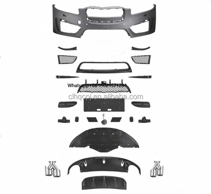 For Jaguar XF2012-2015 Base Upgrade to XFR-S Version Low to High Front Bumper Completely Exhaust Rear Lip Body Kit