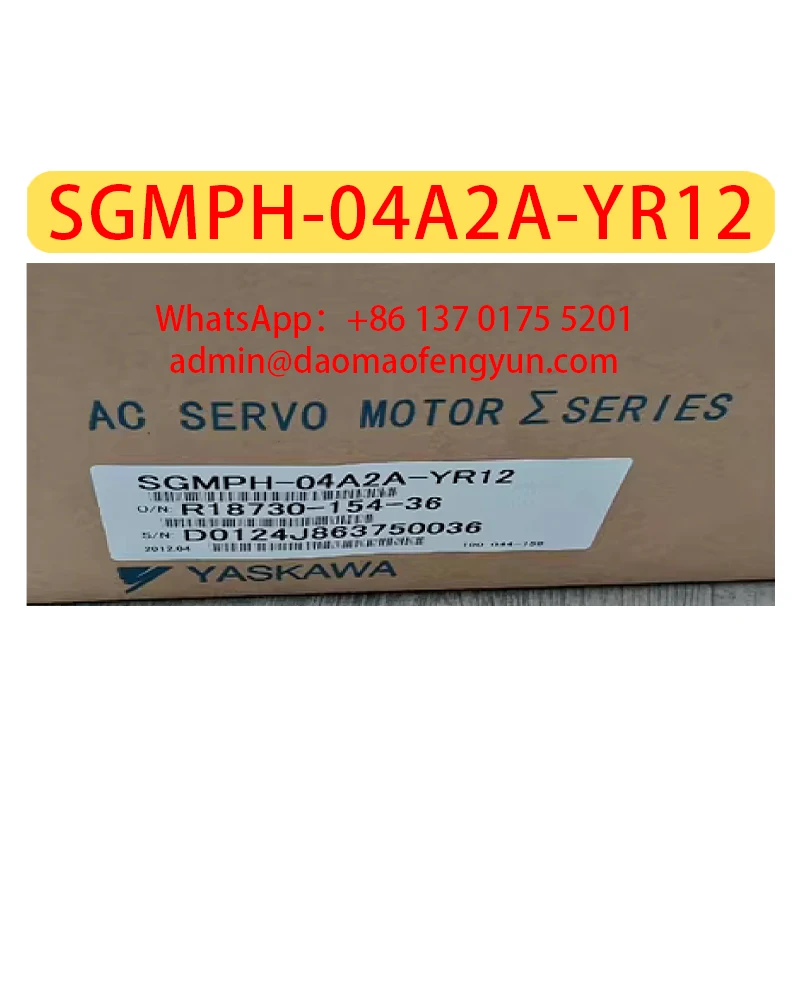 

SGMPH-04A2A-YR12 Brand New Servo Motor SGMPH 04A2A YR12 Original Genuine，Fast shipping