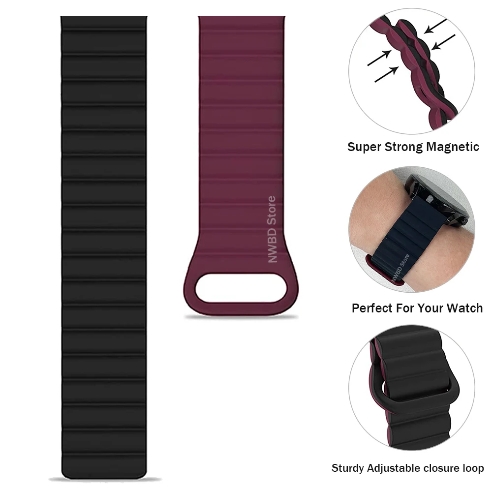 Watchband for TicWatch Pro 3 Ultra GPS/LTE Magnetic Strap for TicWatch E3/GTX/GTH/S2/E2 Smartwatch Band Bracelet Accessories