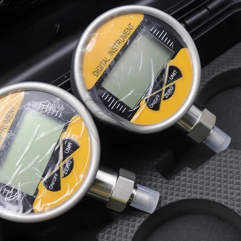 TALUADA manomètre numérique Instruments de mesure outil de Test pression hydraulique numérique 3 manomètres Kit de Test