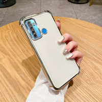 For Realme 5 Case Realme 5i Phone Case Realme 5s 6i C3 5 5i Four Corners Thickening Shookproof Plating Silicone Soft back cover