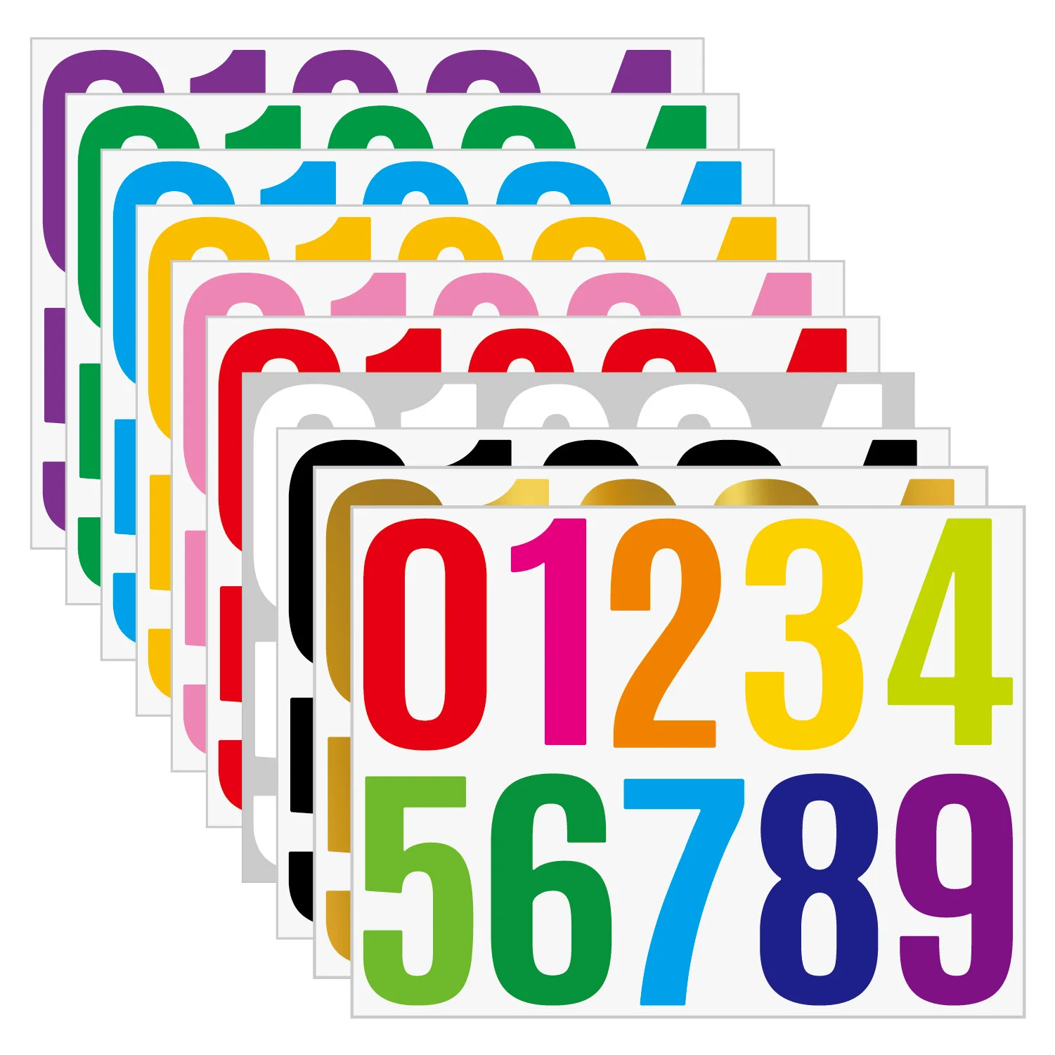 2 sheets Mailbox Numbers Stickers 4inch Waterproof Adhesive Vinyl Number Sticker for Mailbox,Window,Door,Business Address Number