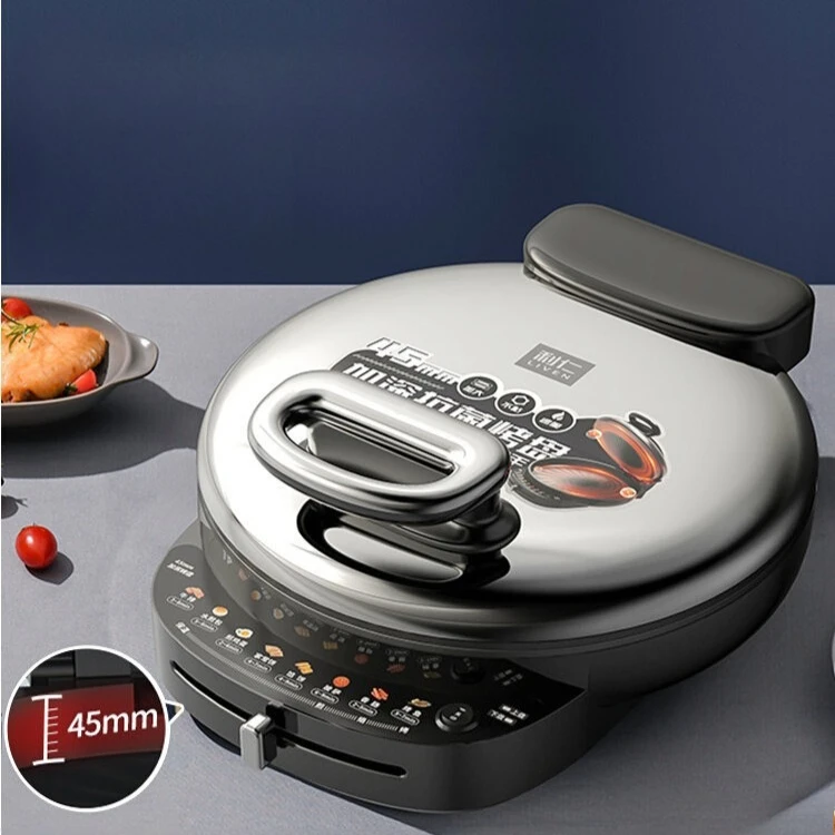 Electric Cake Pan Double Sided Heating Enlarged Deepened Pancake Cooking Machine for Home Use