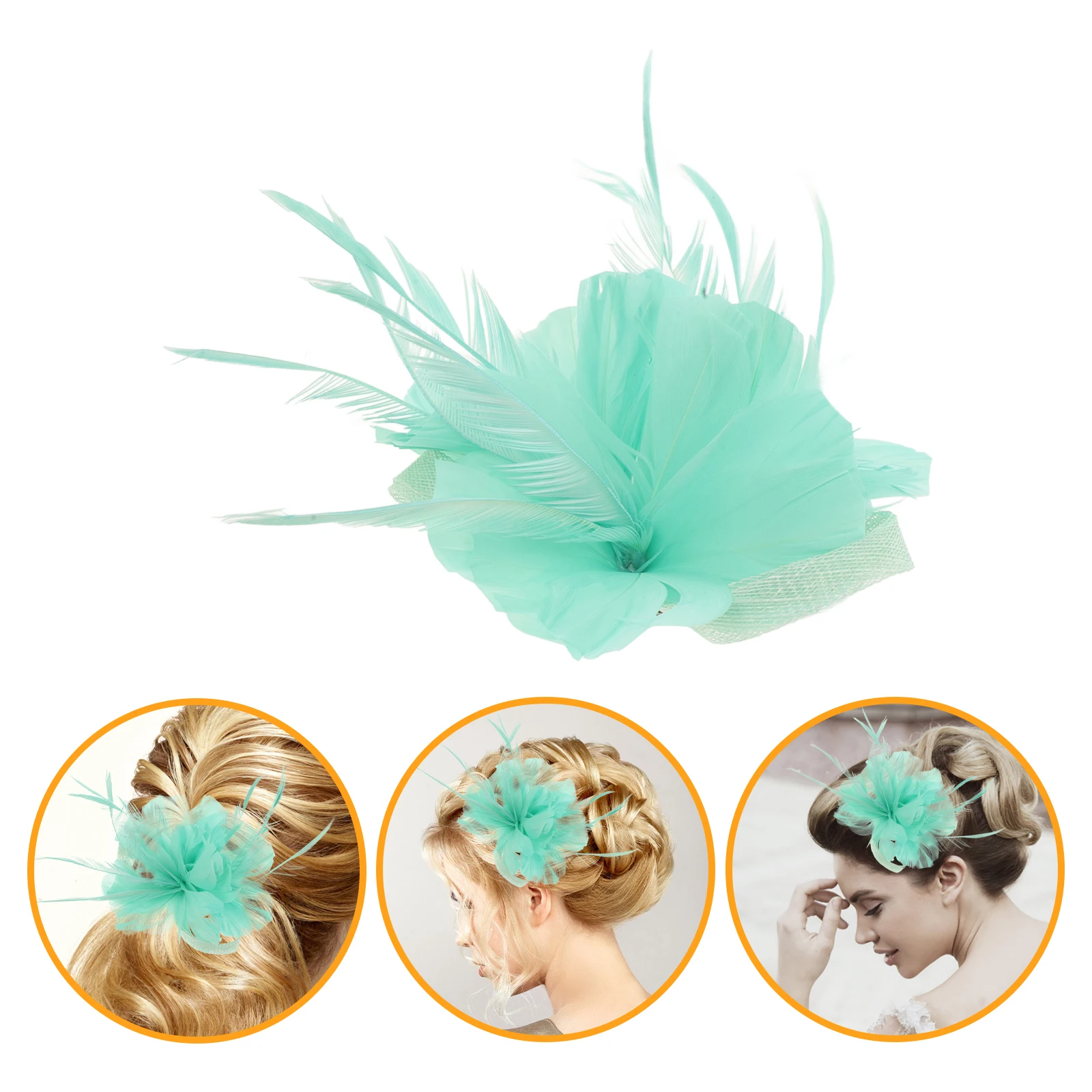 

1pc Elegant Plume Clips For Women Lightweight Vintage Accessories Bridal Hairpins Dressy Barrettes Party Wedding Festival Hair