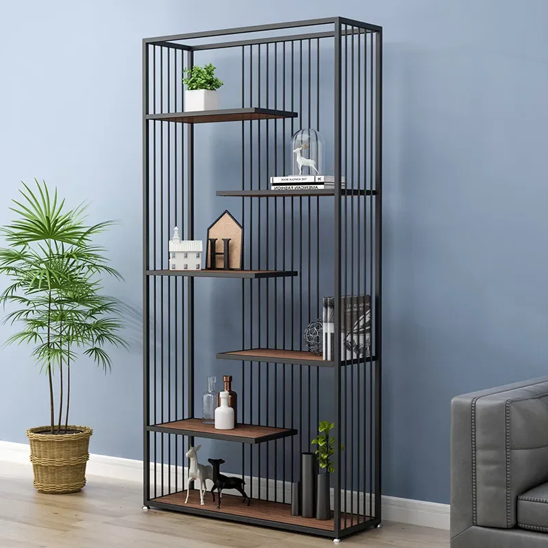 for Floor Shelf Living Room Study Office Wrought Iron Screen Partition Wall Storage Baffle Modern Simple Multi-layer