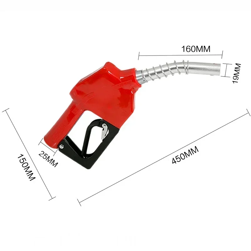 Automatic Shut Off Fuel Nozzle Gun Stainless Steel Diesel Refueling Tool Leak Proof For Garage Gas Station Dispensing