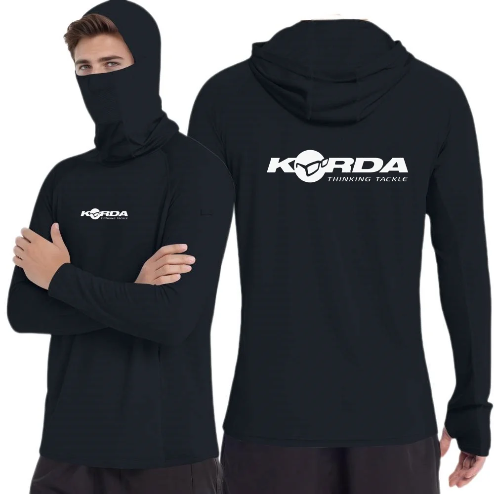 Sunscreen Ice Silk To Quick Dry Korda Inspired Tribute Men's Long Sleeve Hoodie UPF50+ Performance Sun Shirts