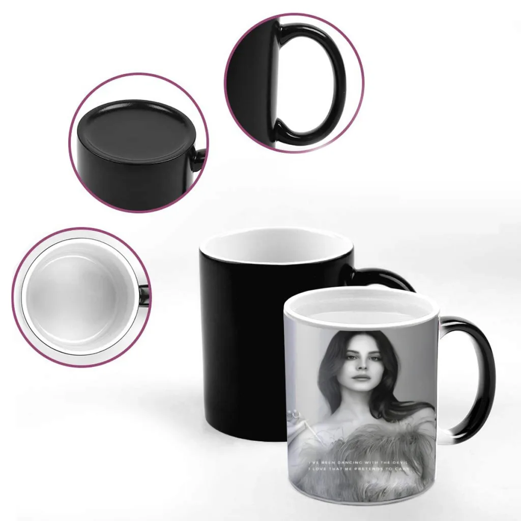 Lizzy-Grant-Lana-Del-Rey-One Piece Coffee Mugs And Mug Creative Color Change Tea Cup Ceramic Milk Cups Novelty Gifts