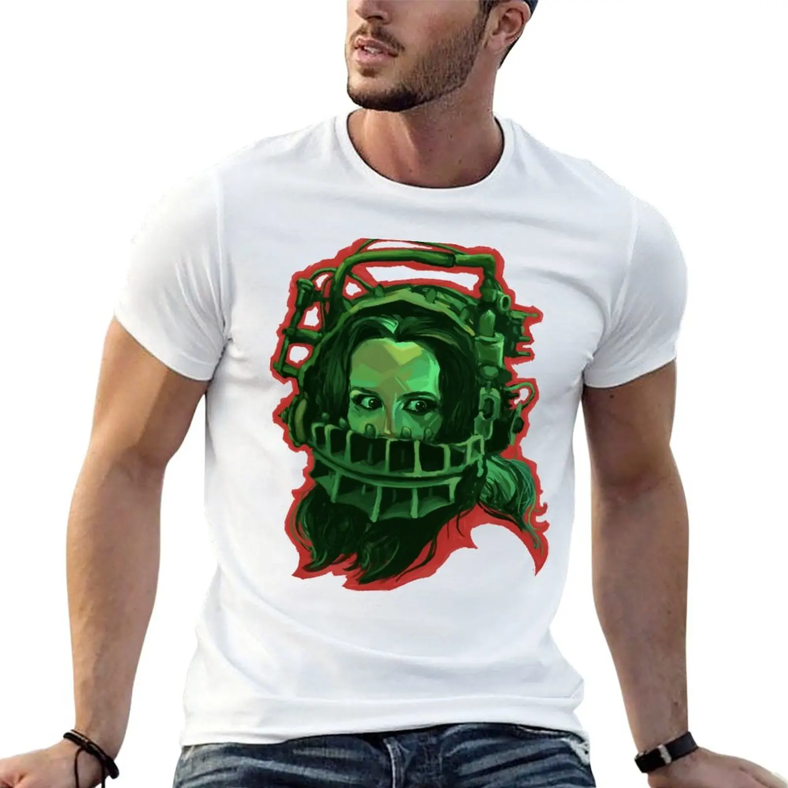 

Футболка Amanda Young Reverse Bear Trap, футболки для мужчин, хлопковые футболки для мужчин, футболки с рисунком, мужская роскошная футболка