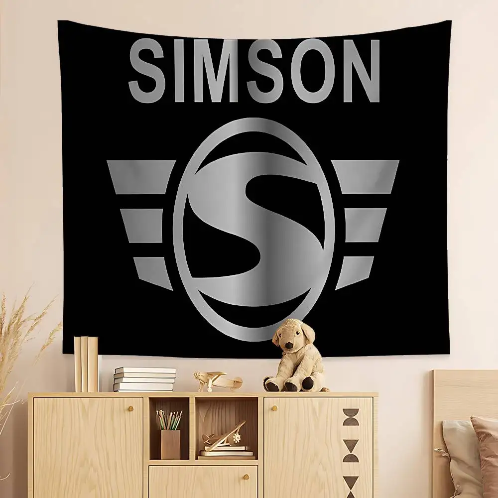 Motorcycle S-Simsons Hippie Wall Hanging Tapestries Bohemian Wall Tapestries Mandala INS Home Decor