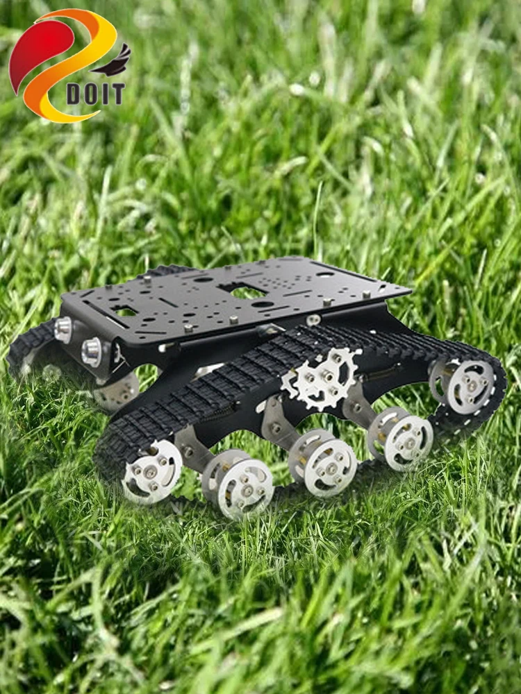 Kit de châssis de réservoir de Robot intelligent en métal TS300, charge de 8KG, système d'absorption des chocs indépendant, moteur à couple élevé, jouet éducatif à monter soi-même