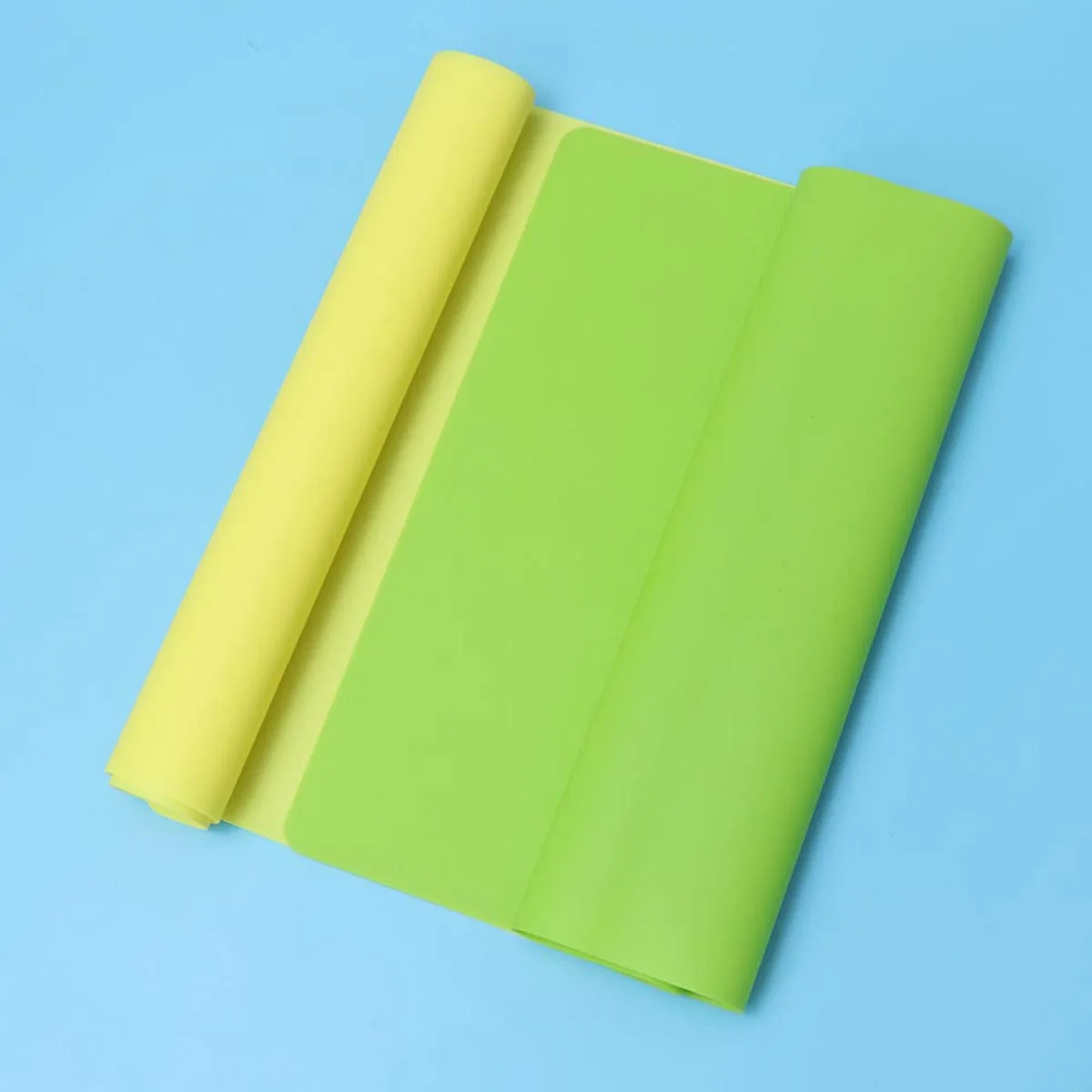 

2pcs Silicone Placemat Yellow Green Rectangular Insulation Mat For Dinner Table Kitchen Use Heat Resistant Non-Slip Dish Mat