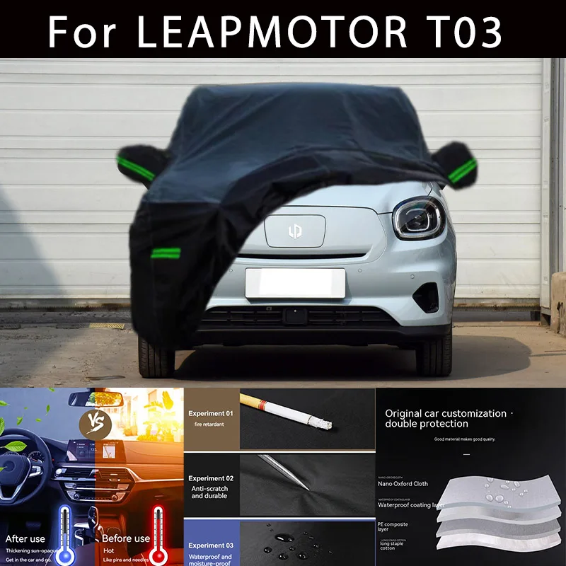 

For LEAPMOTOR T03 Outdoor Protection Full Car Covers Snow Cover Sunshade Waterproof Dustproof Exterior Car accessories