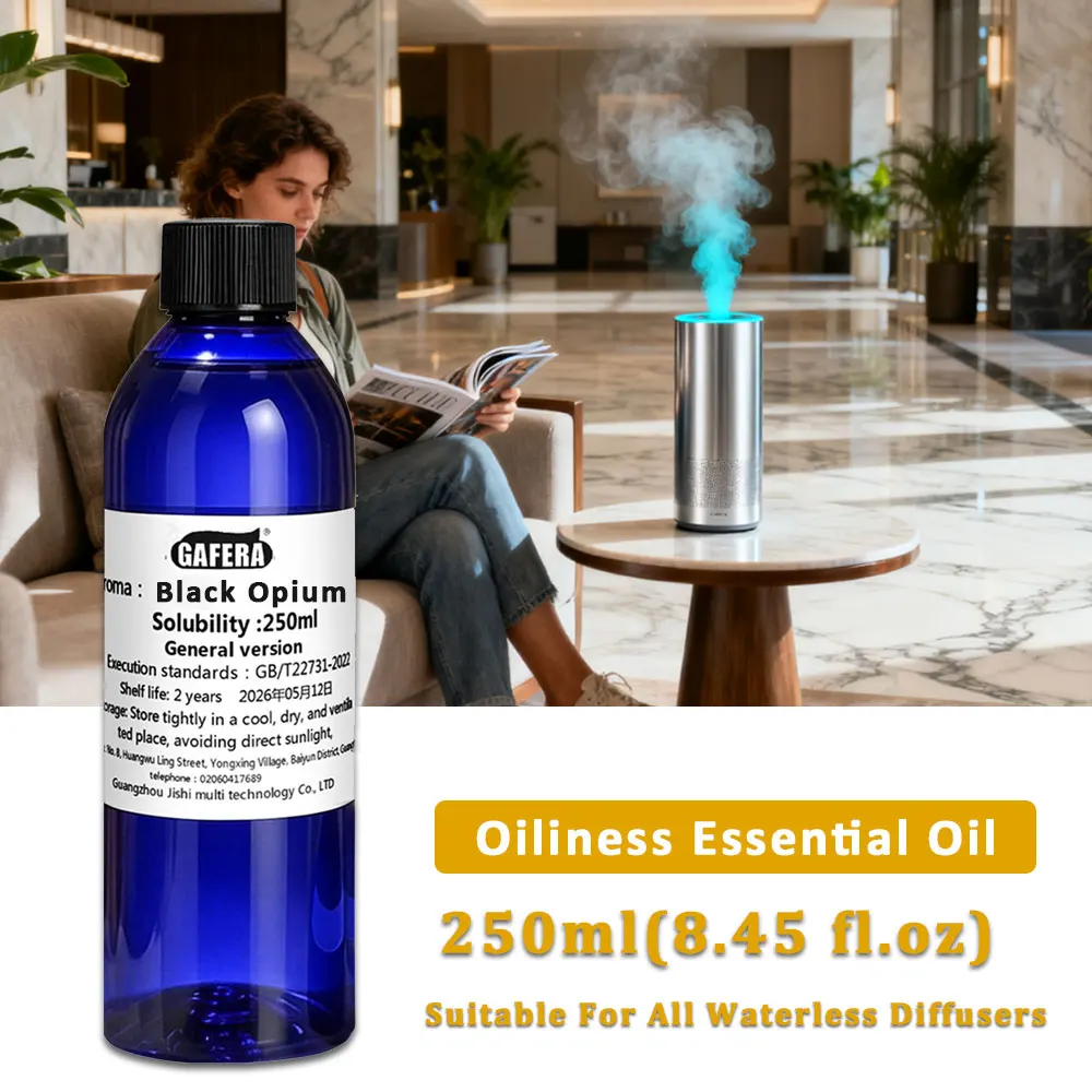 GAFERA 250ml (8.45 fl.oz) Black Opium/Hilton Essential Oils- For Waterless Diffuser, Fragrance Aroma Machine Replenishes Essence