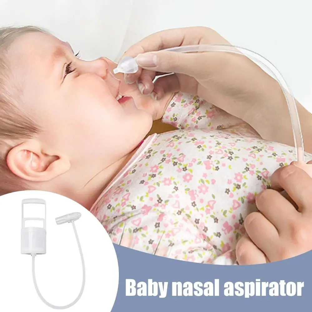 코막힘 완화 수동 유아용 코흡입기 탈착식 부드러운 실리콘 점액 제거기 역류 방지 아기 코 클리너
