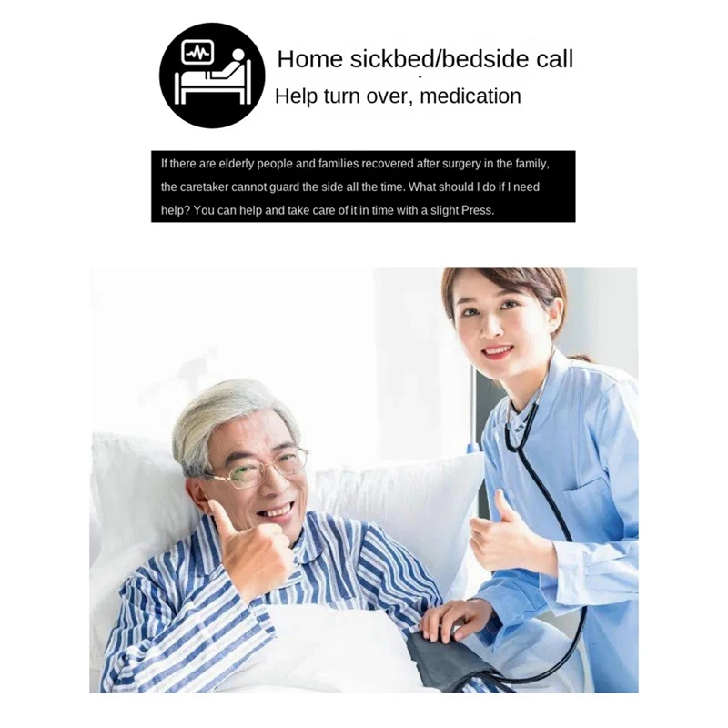 Pager Wireless Call Button Pager Wireless Door Bells 5 Gear 300M For /Elderly/Patient/Disabled/Pregnant Woman