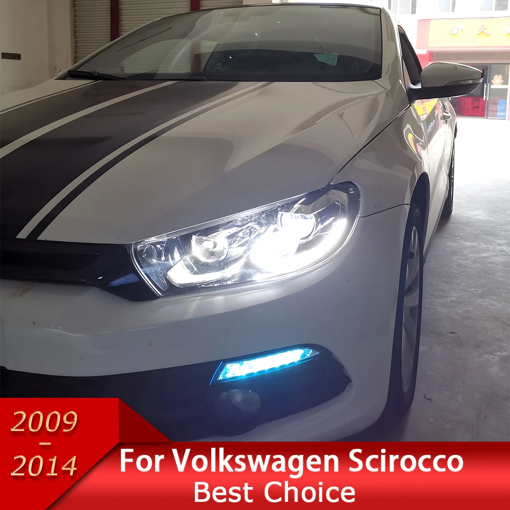 

Car Lights for Scirocco R 2009-2015 LED Auto Headlights Assembly Upgrade Bifocal Lens Blink Signal Lamp Exterior Accessories