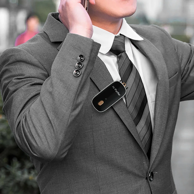 개인 웨어러블 미니 휴대용 음이온 청정기, 목걸이형 공기 청정기, 24H 작업 칼라 클립, 2 천만