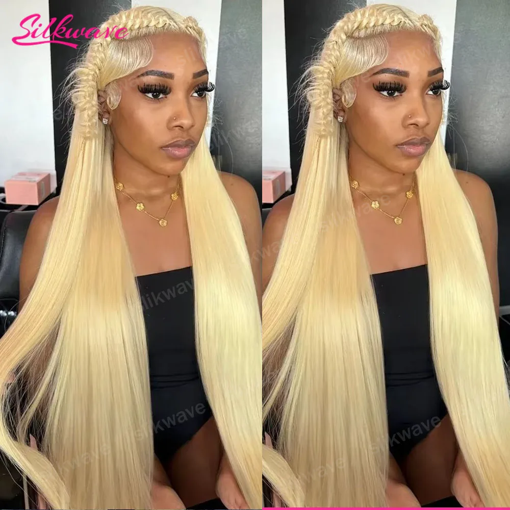 

Парик из натуральных волос Slikwave Blonde 613, прямой, 30 дюймов, с фронтальной шнуровкой 13x6, плотность 200%, парик с фронтальной шнуровкой 13x4 для чернокожих женщин