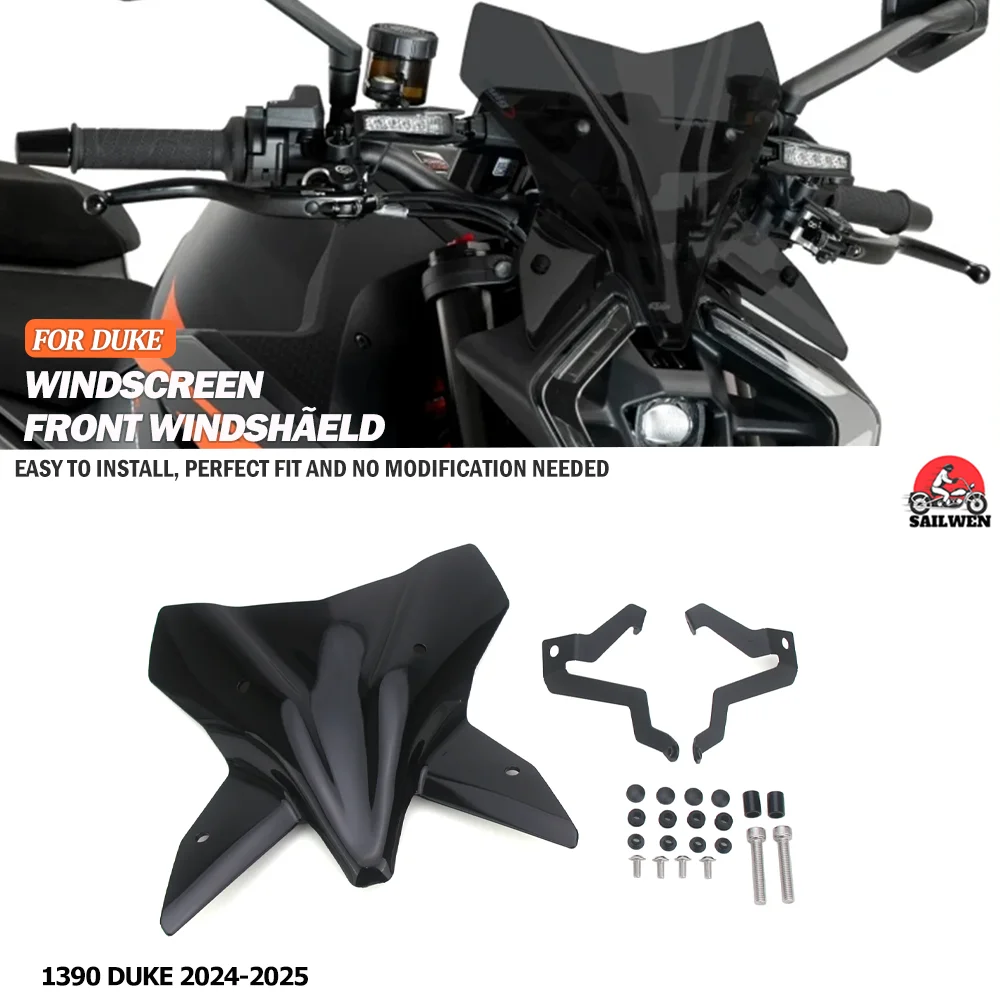 

For 1390 Super Duke R 2024-2025 Shield Screen Airflow Wind Deflector Visor Windshield Spoiler Windscreen Deflector