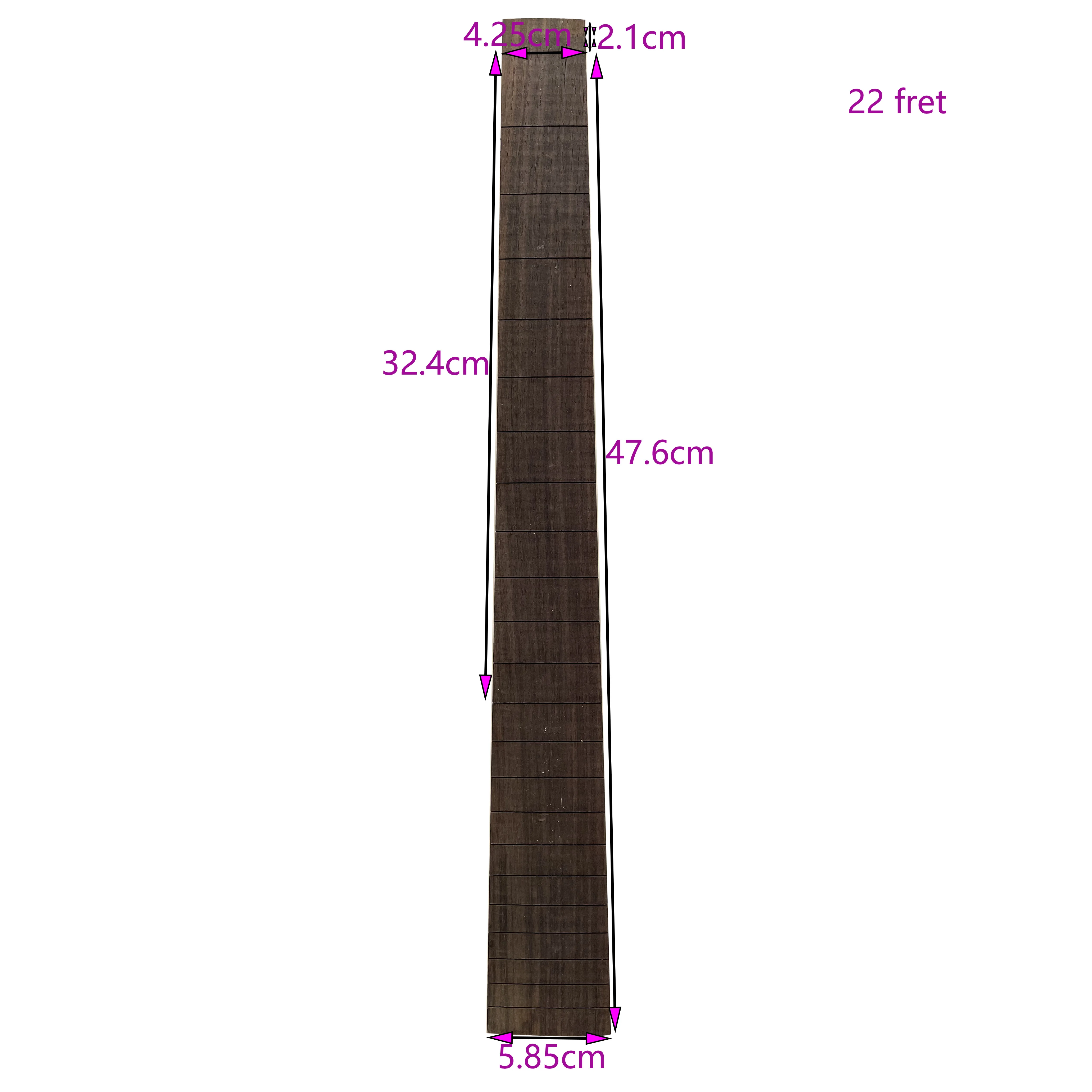 Rare Acrylic Inlayed Rosewood Fingerboard Fretless Electric Guitar Fretboard 22 Fret Acoustic Guitar Neck Part DIY Mterial