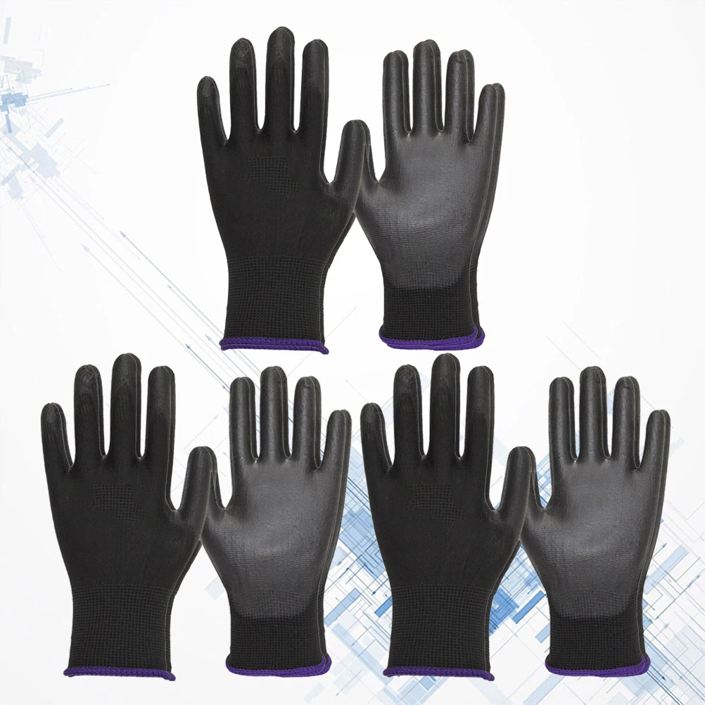 

3 Pairs Wear resistant Gloves Safety Multipurpose Protection Breathable Work Protective Gloves Durable for Construction