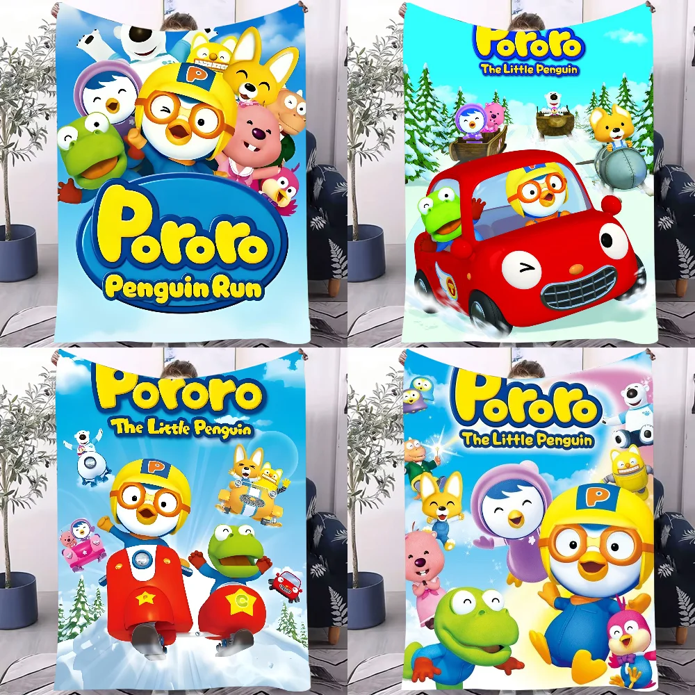 Anime cute P-pororo-O Blanket Design Lightweight  For Dorms, Naps, Living Room, Office,Sofa,All-Season