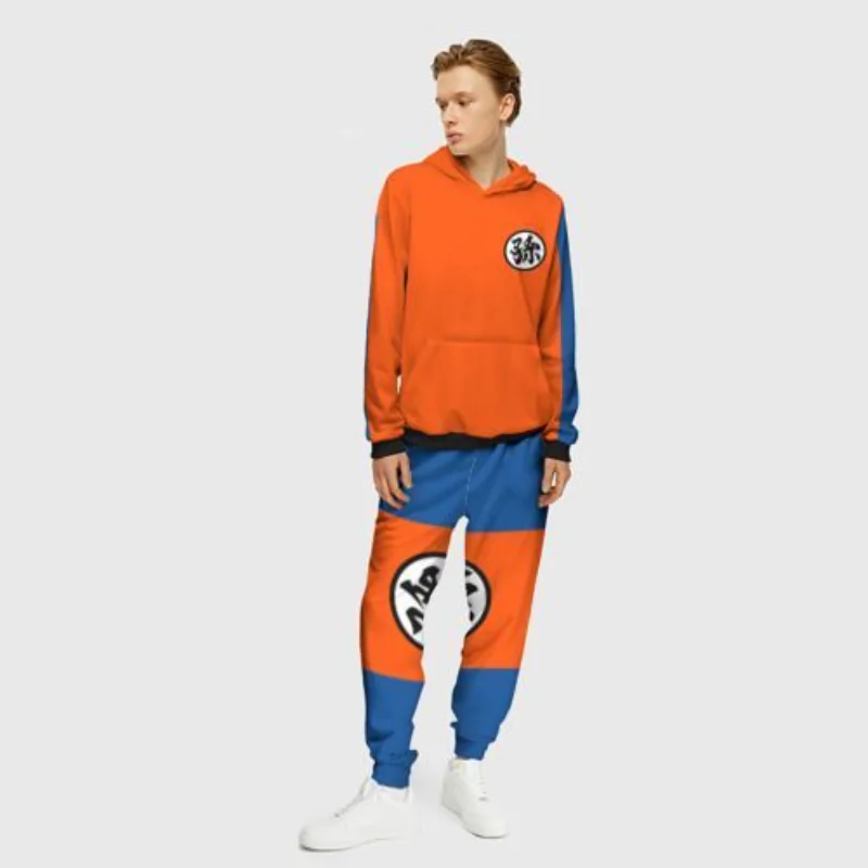 

Dragon Ball Goku Loose Sports Men's Tracksuit Hooded Long Sleeves Casual Sweatshirts Daily Sweatpants Comfort Outdoor Jogging
