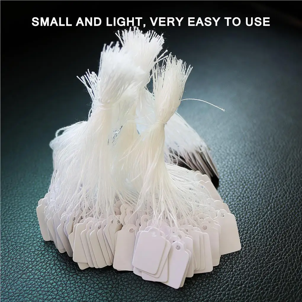 500pcs DIY Gift Paper Tags Gifts Hanging Adorn Multipurpose Simple Style Handicraft Accessory White Color Blank Label