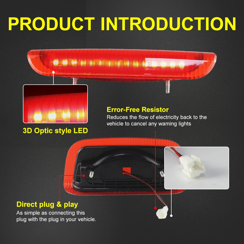 

Для Nissan JUKE 2011 2012 2013 2014 OEM 26590-1KA0B 12 В светодиодный задний третий фонарь с высоким креплением красный/черный стоп-сигнал