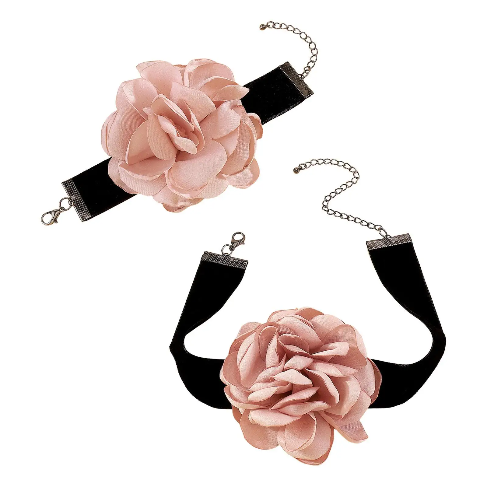 Flower Choker Necklace Women for Holidays Stage Performance Dress Jewelry