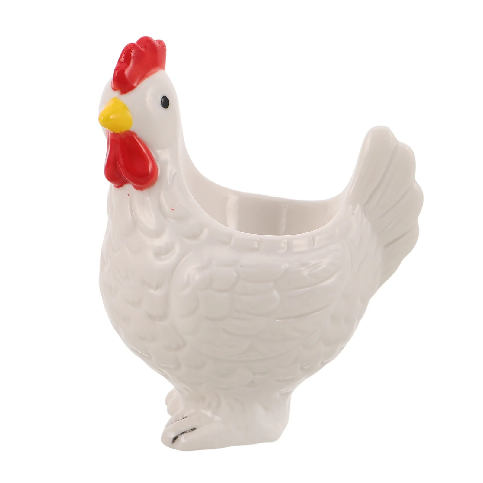 

Porcelain Chicken Egg Cup Creative Ceramic Holder for Boiled Eggs Whimsical Kitchen Accessory Ideal for Collectors and Gift